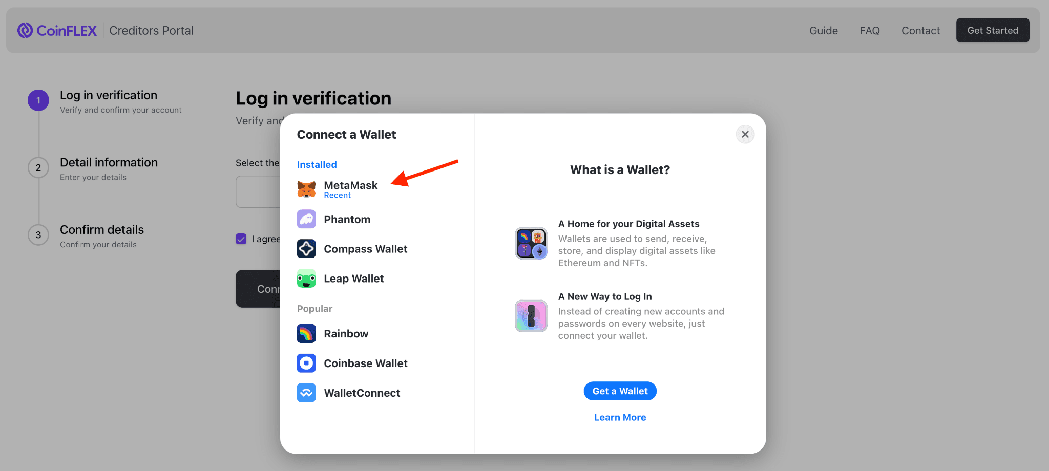 Metamask Flow Step 2